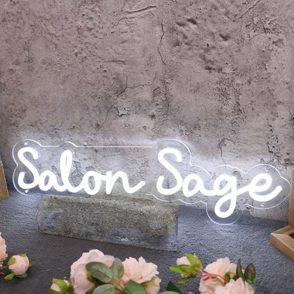 Salon Sage White Led Neon Sign | Shineneon