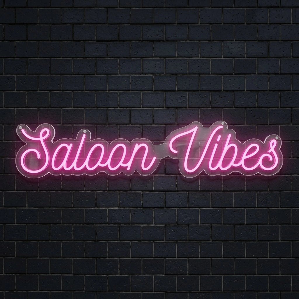 Salon Vibes On A Brick Wall Decor LED Neon Sign - 01 Original Product Image