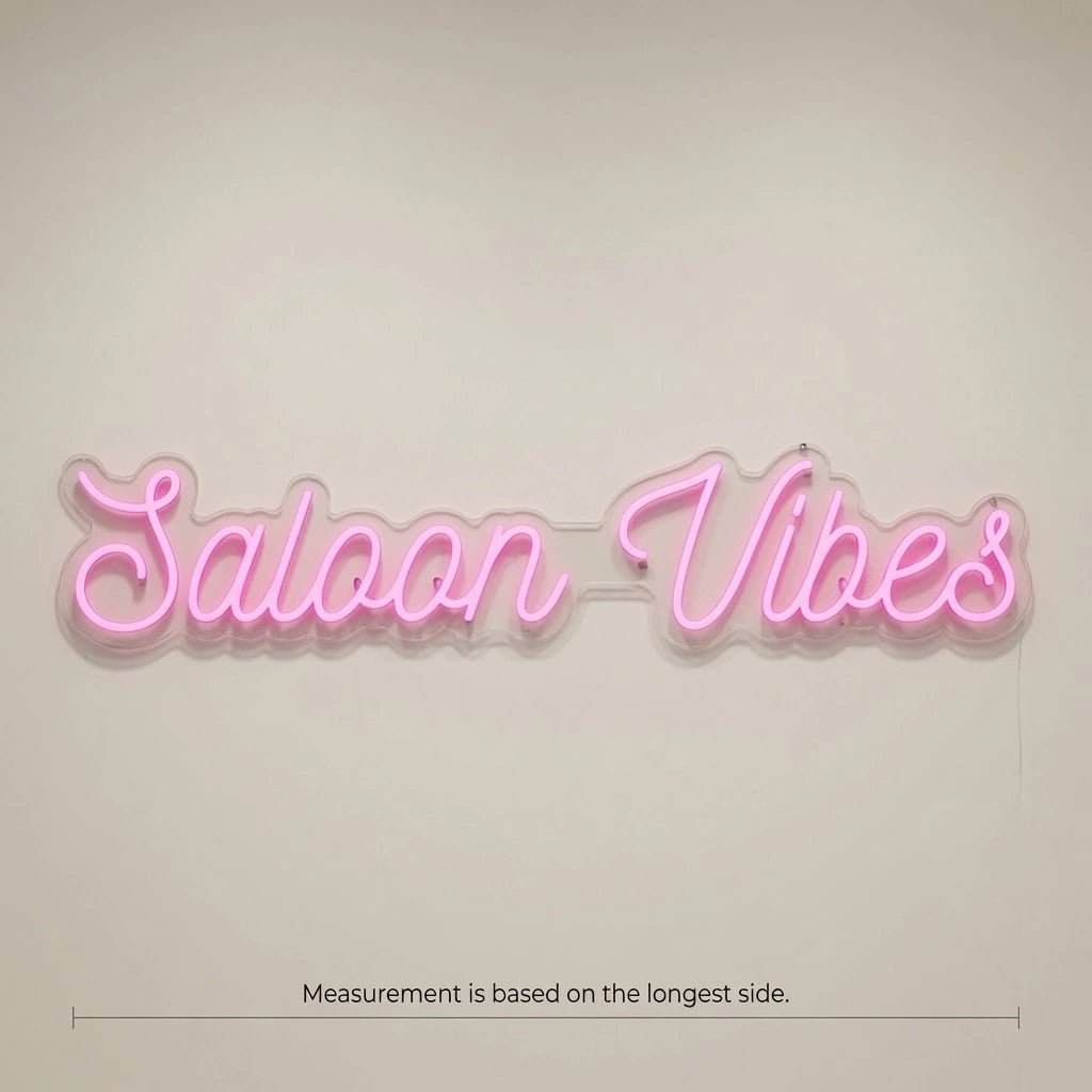 Salon Vibes On A Brick Wall Decor LED Neon Sign - 04 Size Image
