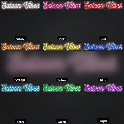 Salon Vibes On A Brick Wall Decor LED Neon Sign - 05 Color Grid