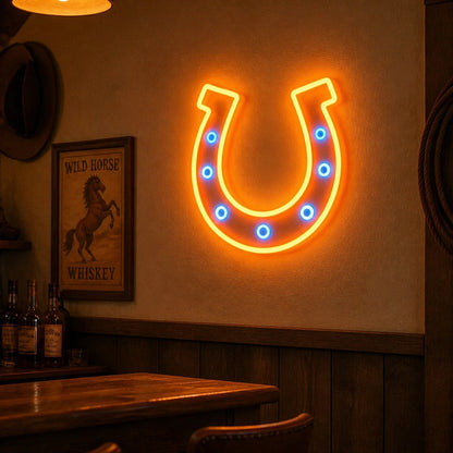 Saloon Horseshoe Vintage LED Neon Sign - Shineneon