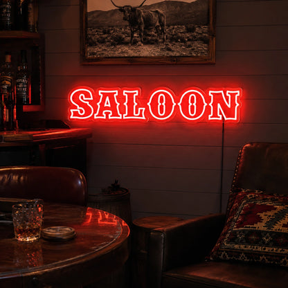 Saloon Wall Neon Sign LED Neon Sign real lifestyle scene