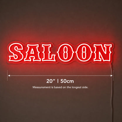 Saloon Wall Neon Sign LED Neon Sign size image