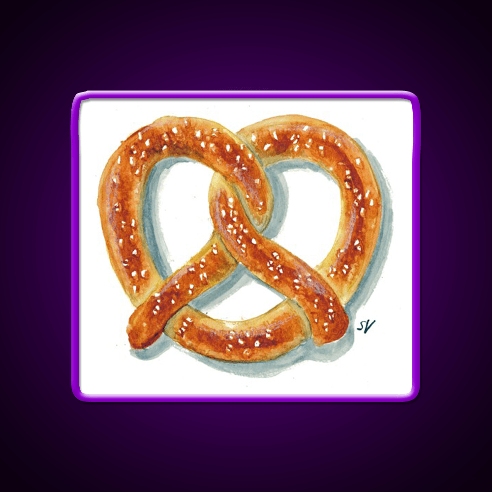 Salty Soft Pretzel Snack Food Led Neon Sign Rgb Color - Shineneon