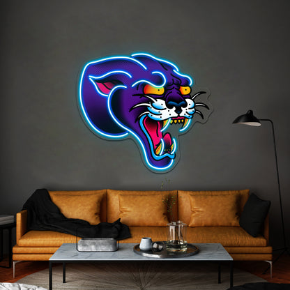 Saltydog Toned Panther Head Artwork Custom Led Signs