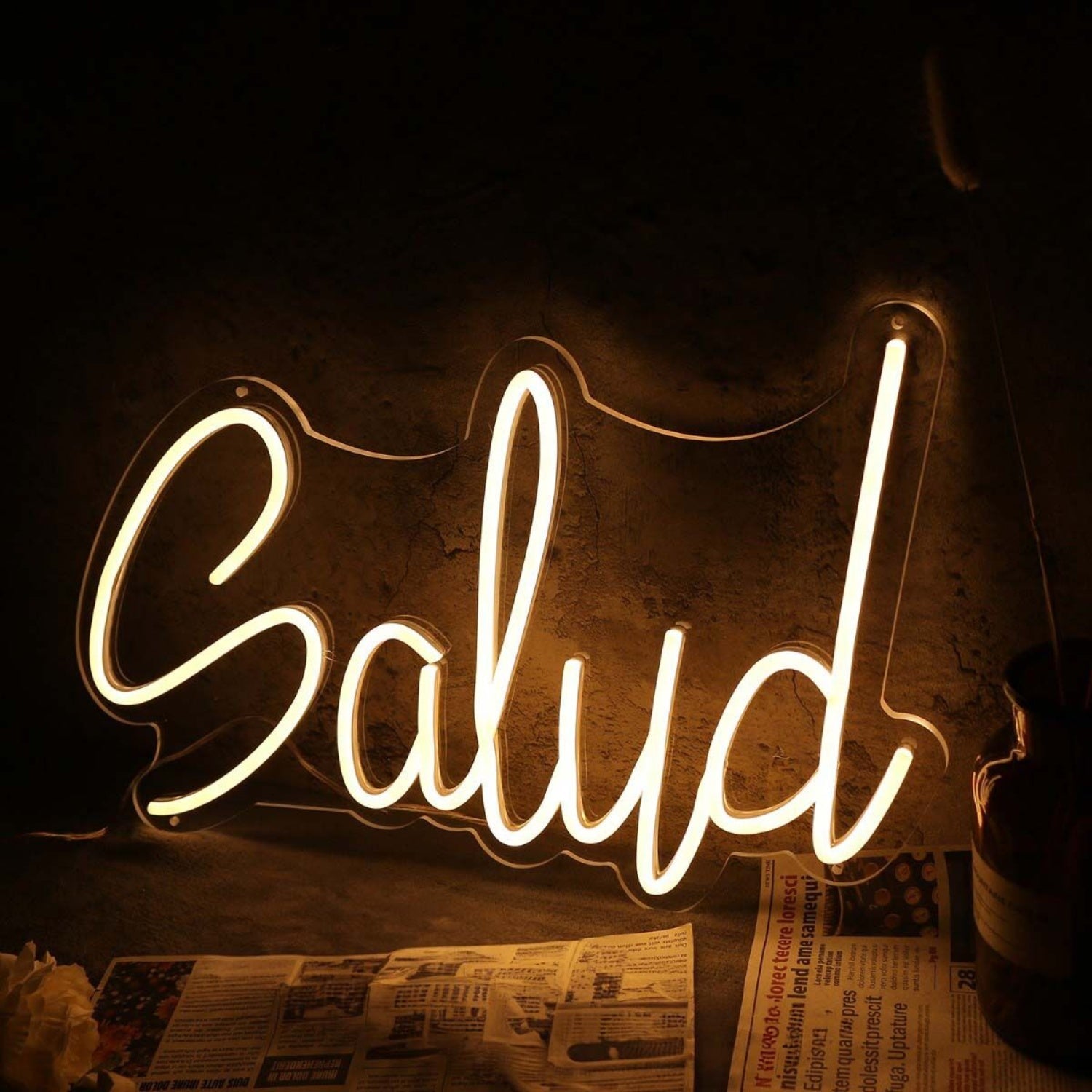 Salud Yellow Led Neon Sign - Shineneon