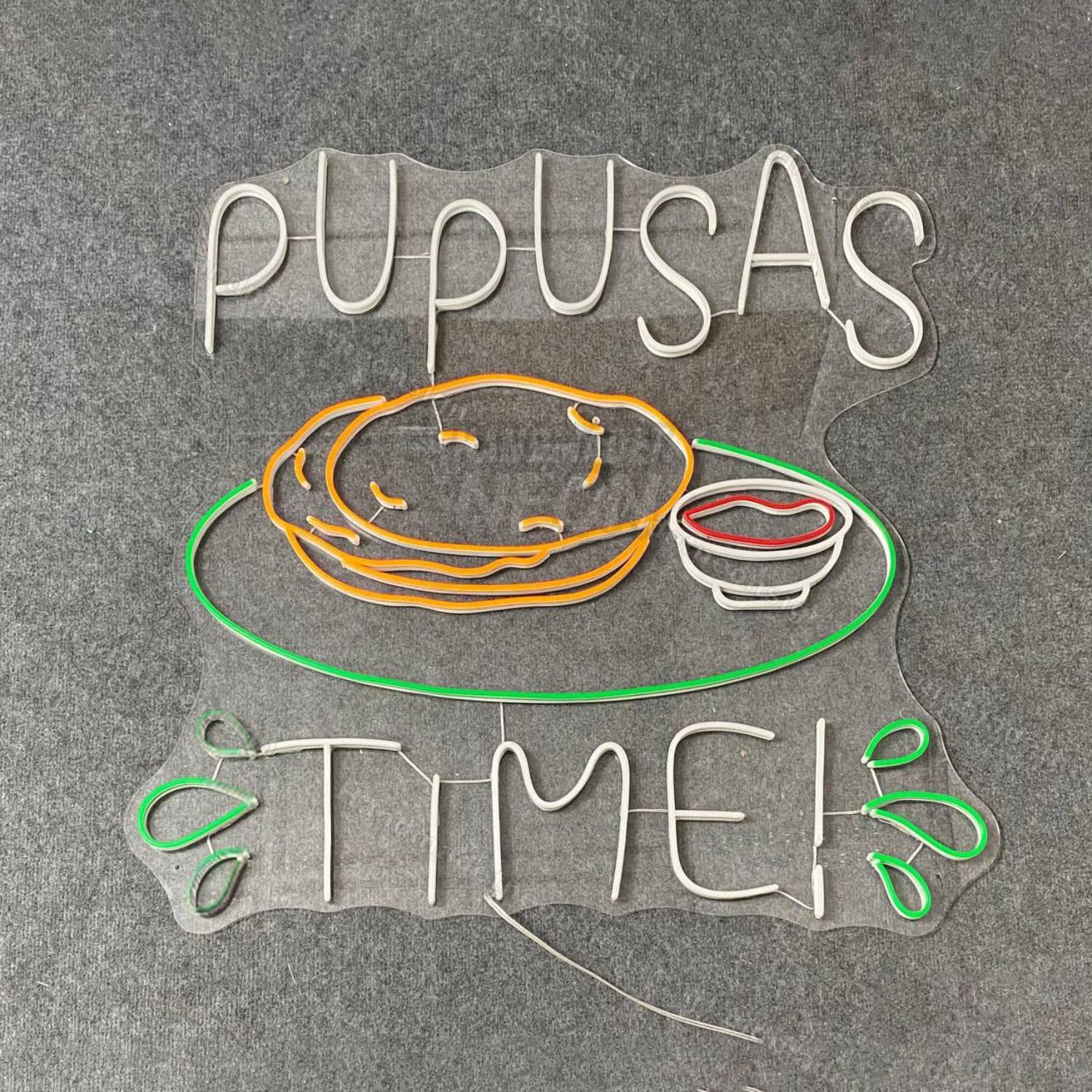 Salvadoran Pupusas Time Led Neon Sign | Shineneon