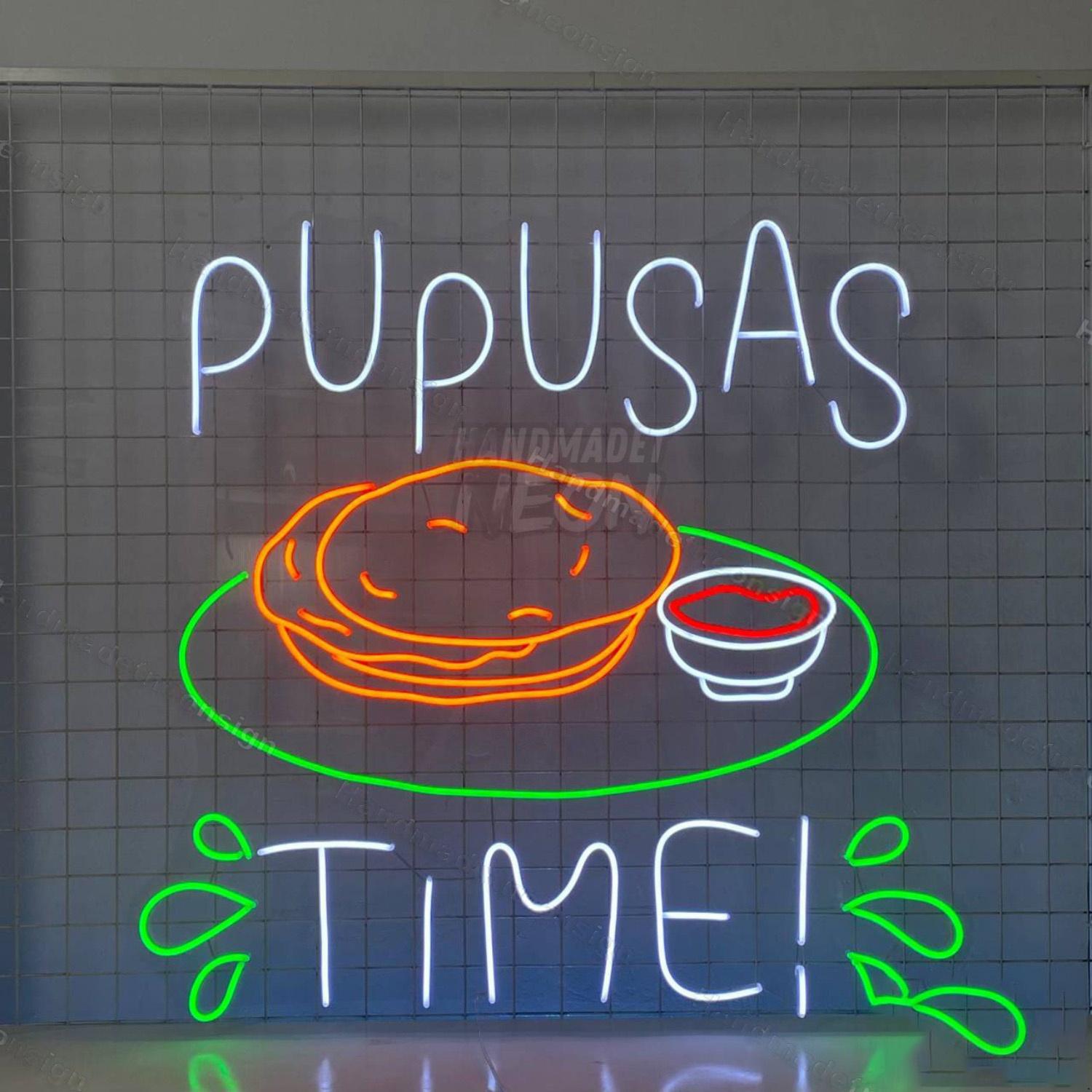 Salvadoran Pupusas Time Led Neon Sign | Shineneon