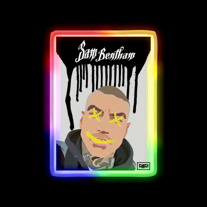 Sam Bentham Rascal Barber Shop Haircut Led Neon Sign - LED neon sign close-up detail