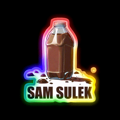Sam Sulek Chocolate Milk Gym Design Gym Fitness Led Neon Sign Rgb Color
