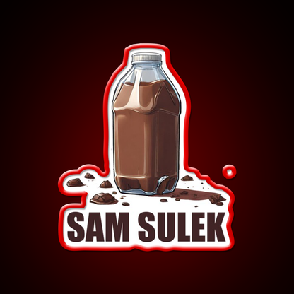 Sam Sulek Chocolate Milk Gym Design Gym Fitness Led Neon Sign Rgb Color