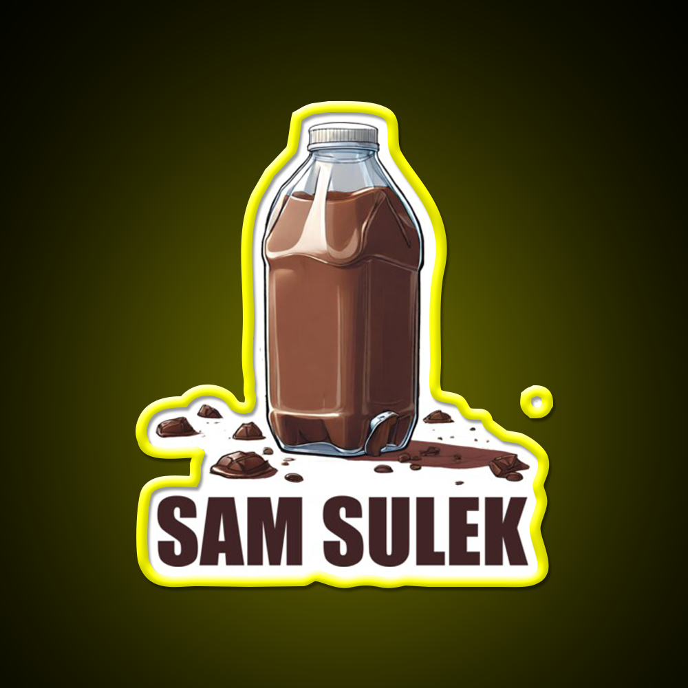 Sam Sulek Chocolate Milk Gym Design Gym Fitness Led Neon Sign Rgb Color