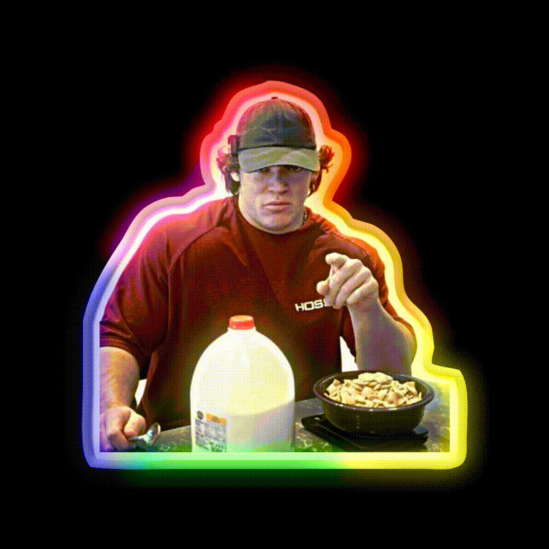 Sam Sulek Chocolate Milk Gym Fitness Led Neon Sign Rgb Color