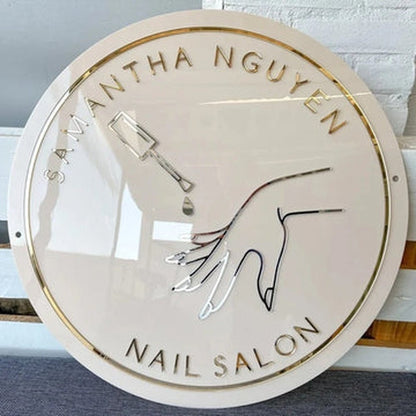 Samantha Nail Salon Acrylic Business Logo Sign - Shineneon