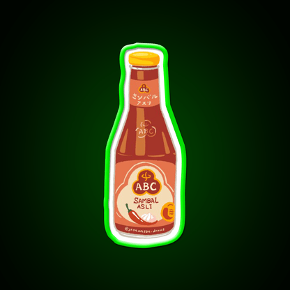 Sambal Abc Legendary Indonesian Chilli Sauce Snack Food Led Neon Sign Rgb Color - Shineneon