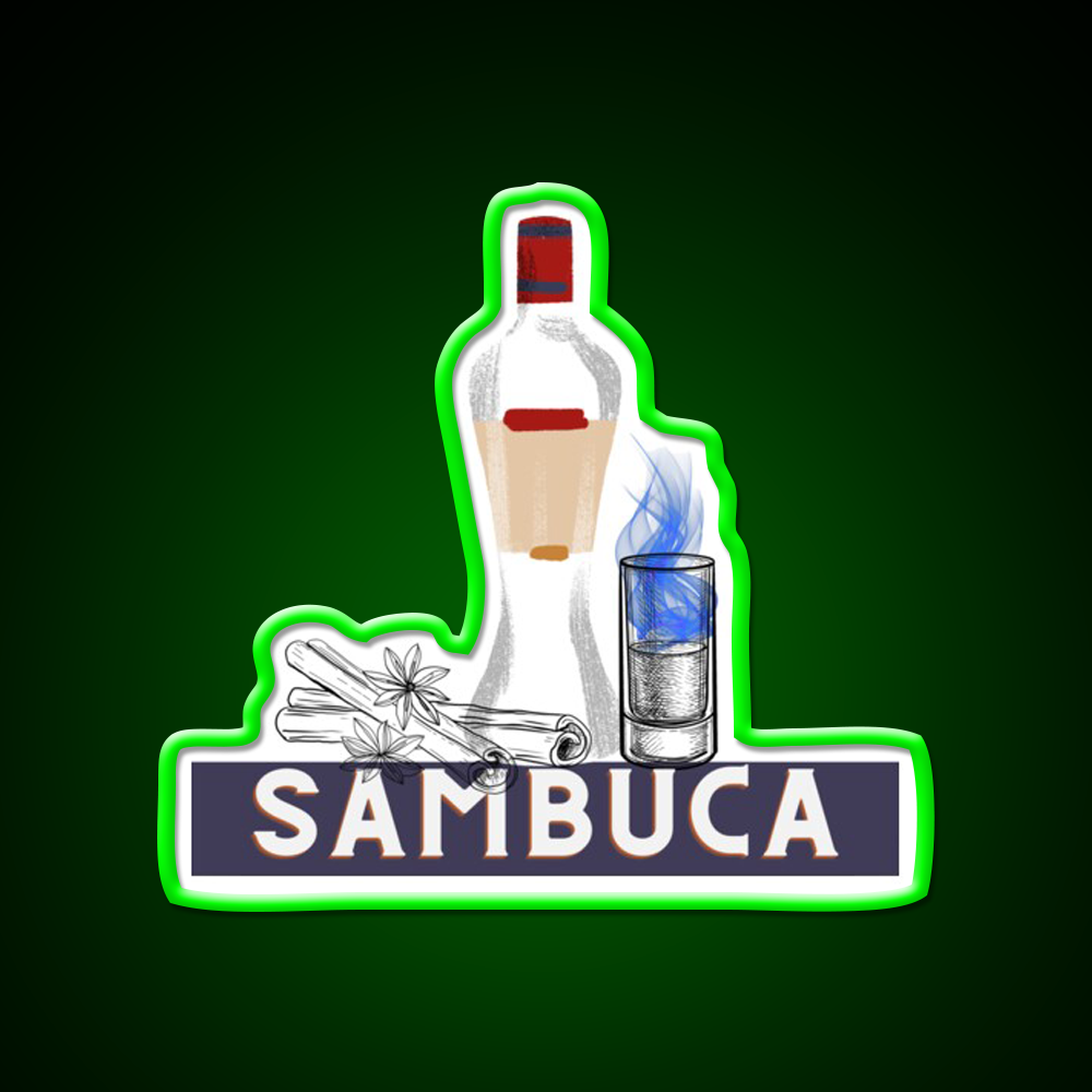 Sambuca Liqueur Collection Art Print Cocktail Bar Decor Led Neon Sign Rgb Color - LED neon sign view 8