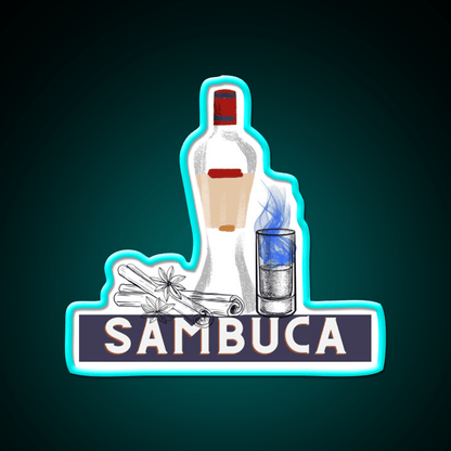 Sambuca Liqueur Collection Art Print Cocktail Bar Decor Led Neon Sign Rgb Color - Shineneon
