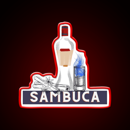 Sambuca Liqueur Collection Art Print Cocktail Bar Decor Led Neon Sign Rgb Color - Shineneon