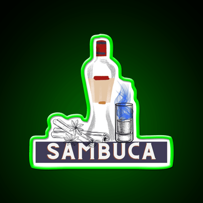 Sambuca Liqueur Collection Art Print Cocktail Bar Decor Led Neon Sign Rgb Color - Shineneon