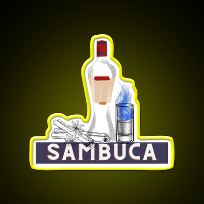 Sambuca Liqueur Collection Art Print Cocktail Bar Decor Led Neon Sign Rgb Color - LED neon sign view 7