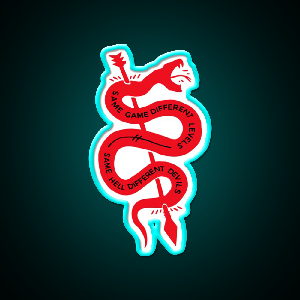 Same Game Different Levels Same Hell Devils Gym Fitness Led Neon Sign Rgb Color