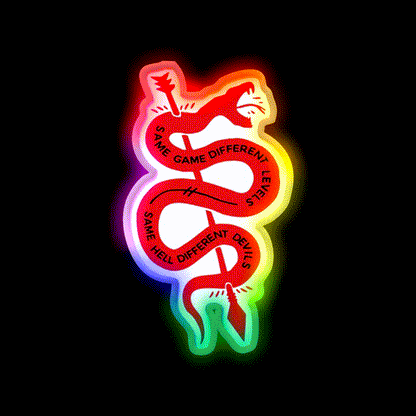 Same Game Different Levels Same Hell Devils Gym Fitness Led Neon Sign Rgb Color