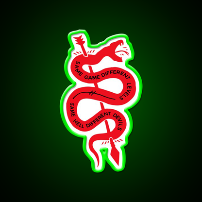 Same Game Different Levels Same Hell Devils Gym Fitness Led Neon Sign Rgb Color