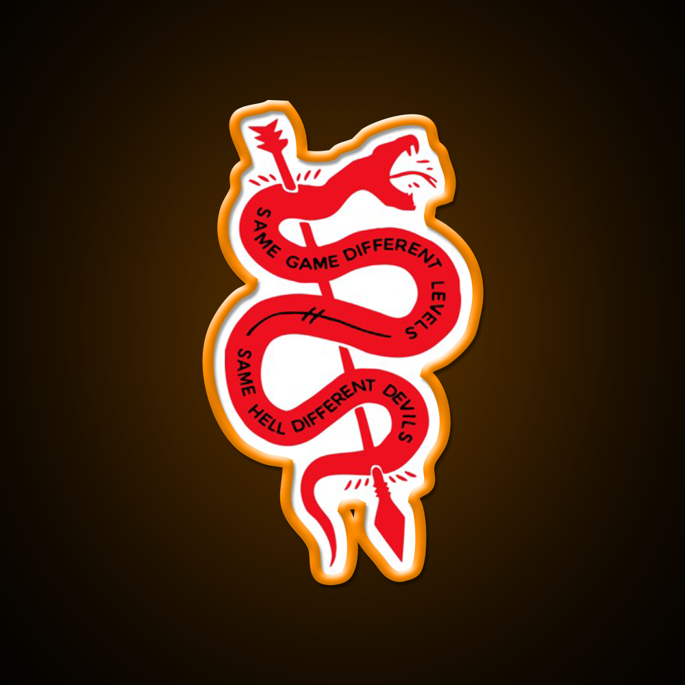 Same Game Different Levels Same Hell Devils Gym Fitness Led Neon Sign Rgb Color