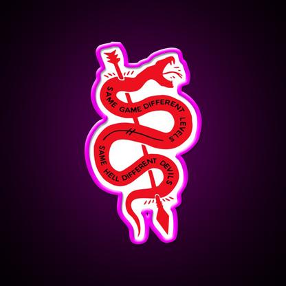 Same Game Different Levels Same Hell Devils Gym Fitness Led Neon Sign Rgb Color