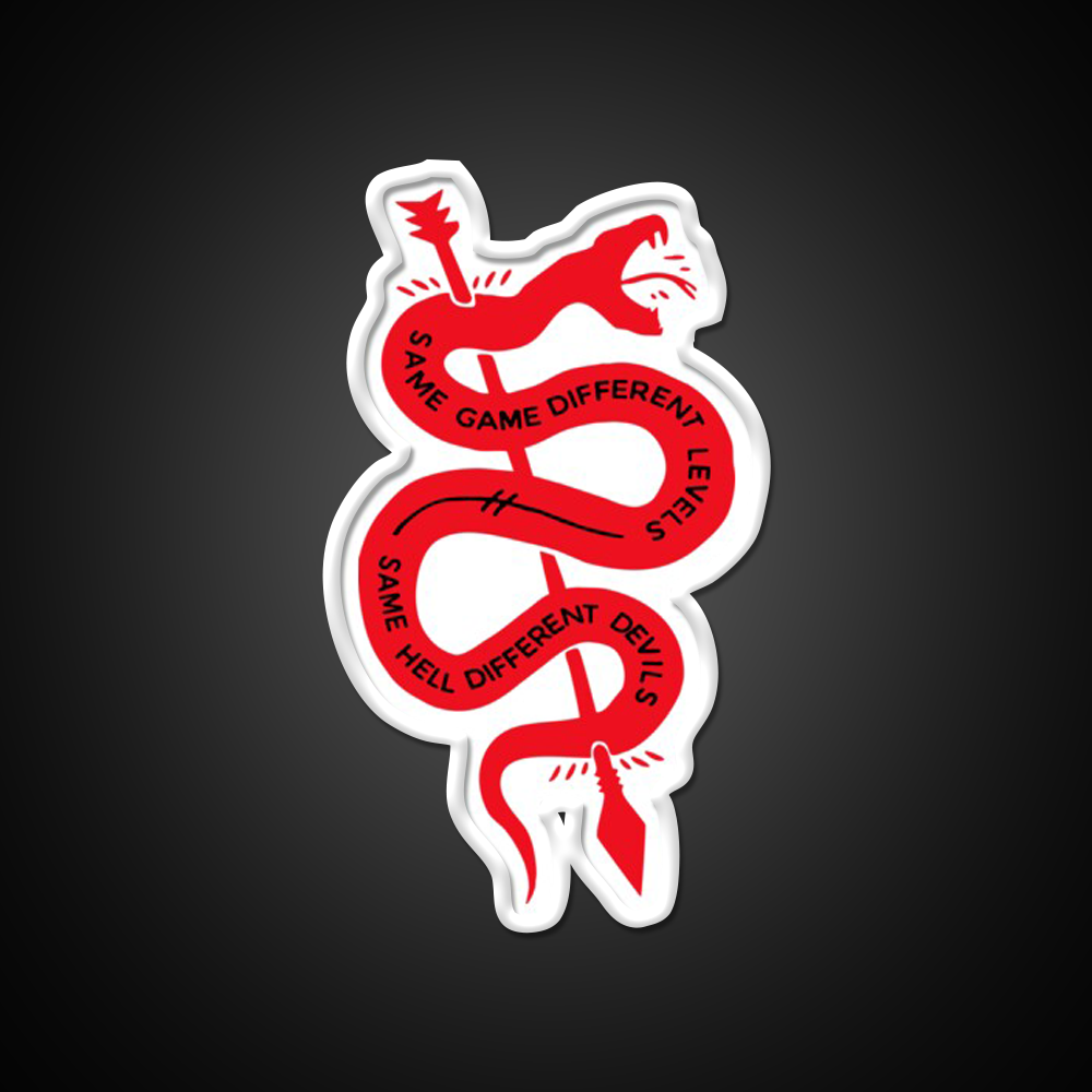 Same Game Different Levels Same Hell Devils Gym Fitness Led Neon Sign Rgb Color