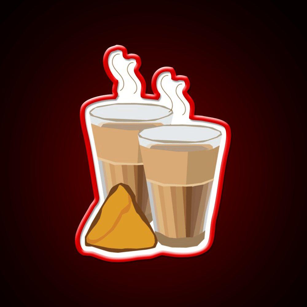 Samosa And Chai Snack Food Led Neon Sign Rgb Color - Shineneon