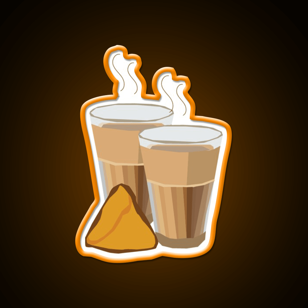 Samosa And Chai Snack Food Led Neon Sign Rgb Color - Shineneon