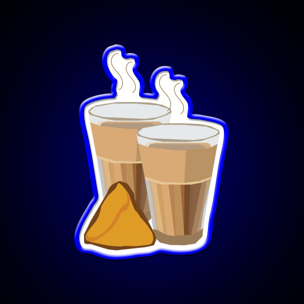 Samosa And Chai Snack Food Led Neon Sign Rgb Color - Shineneon