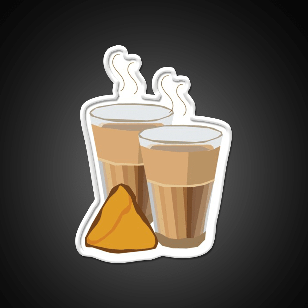 Samosa And Chai Snack Food Led Neon Sign Rgb Color - Shineneon