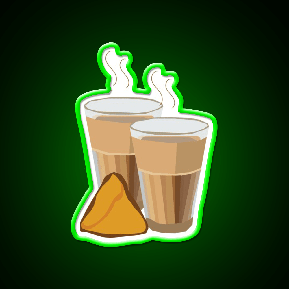 Samosa And Chai Snack Food Led Neon Sign Rgb Color - Shineneon