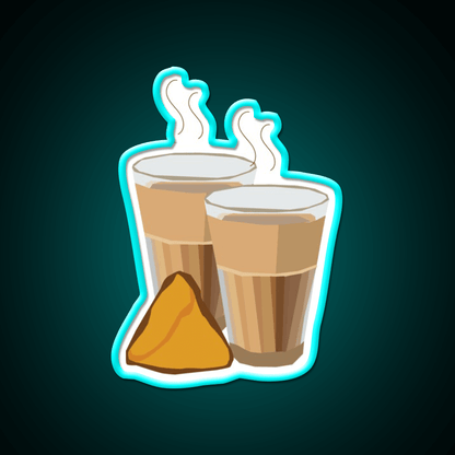 Samosa And Chai Snack Food Led Neon Sign Rgb Color - Shineneon