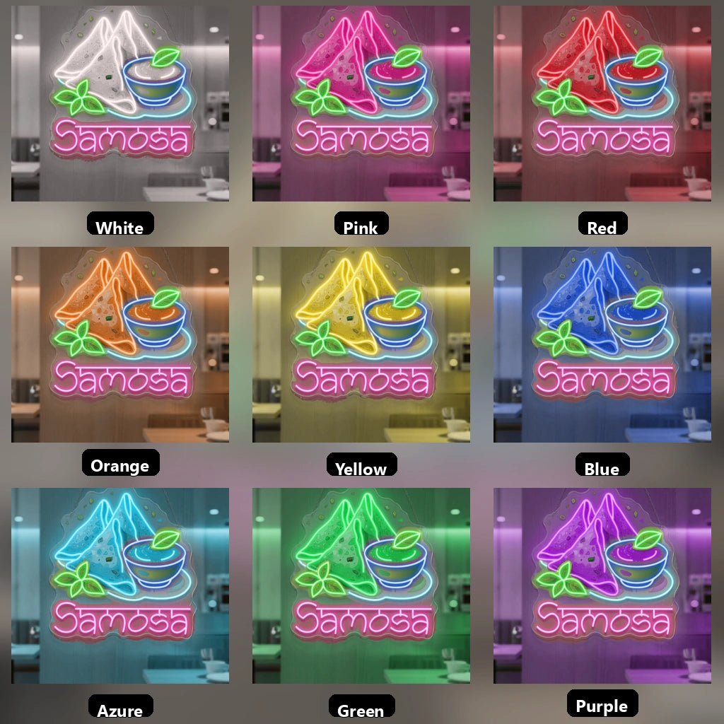 Samosa LED Neon Sign - 05 Color Grid