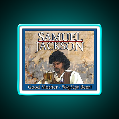 Samuel Jackson Beer Bar Decor Led Neon Sign Rgb Color - Size and dimension reference