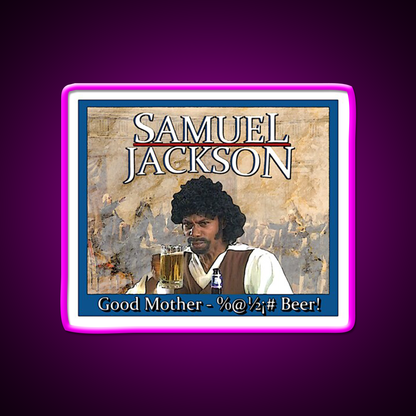 Samuel Jackson Beer Bar Decor Led Neon Sign Rgb Color