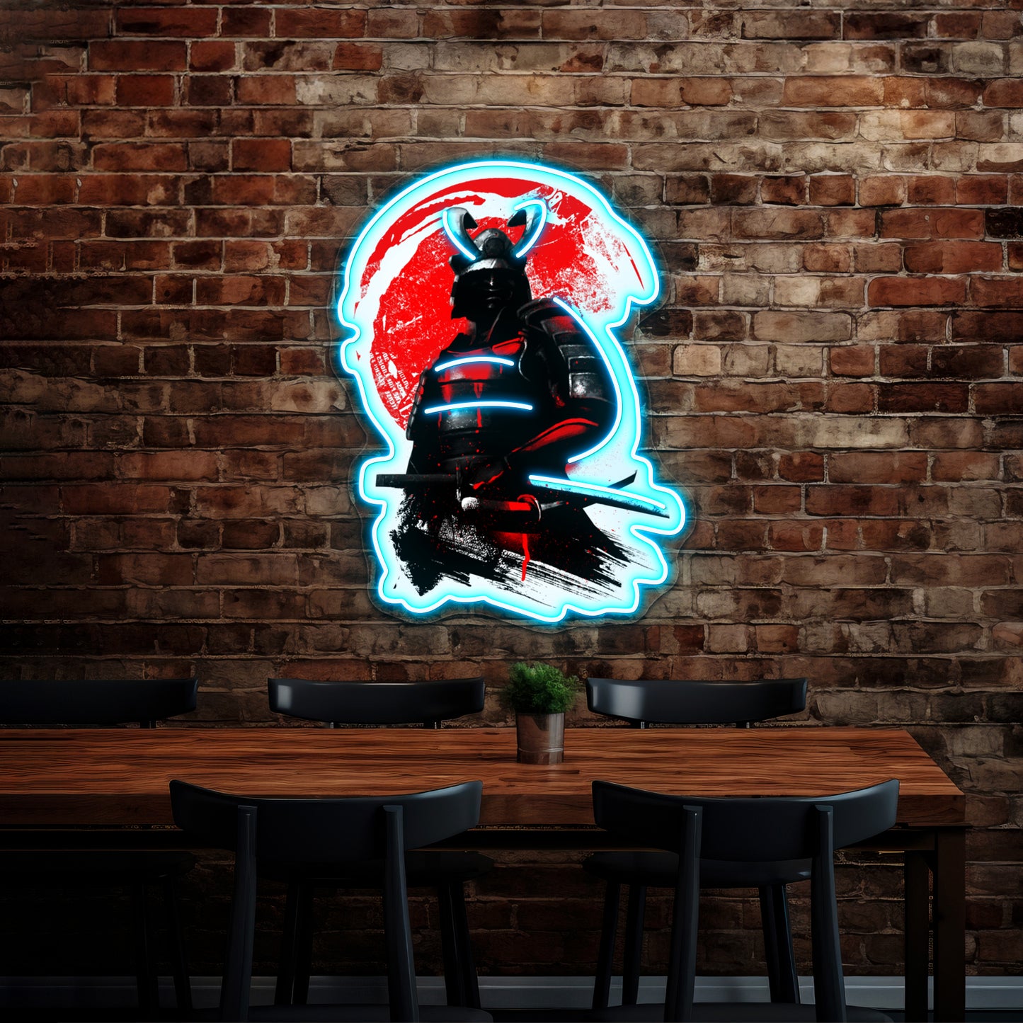 Samurai Warrior Artwork Custom Led Signs