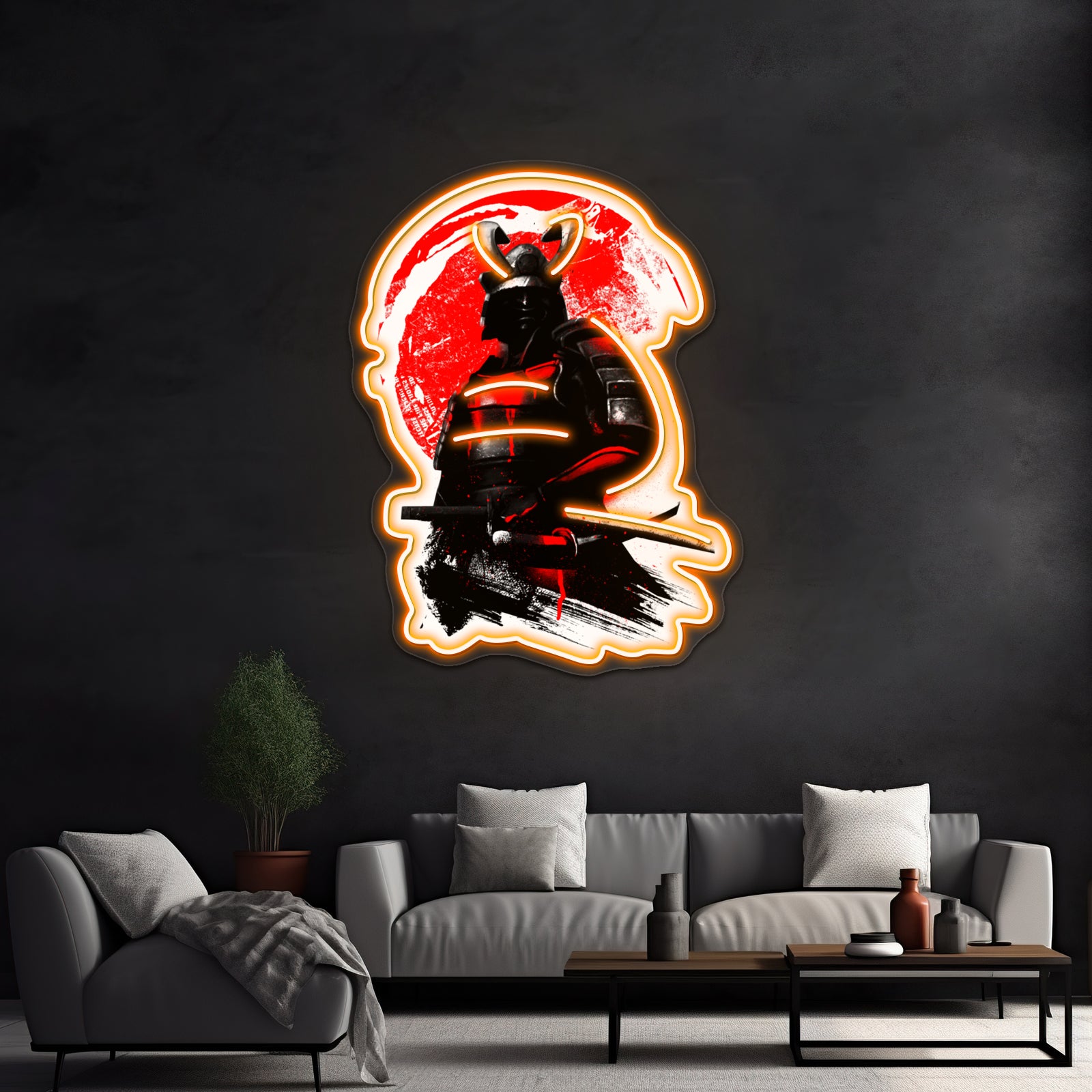 Samurai Warrior Artwork Custom Led Signs | Shineneon