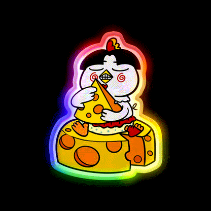 Samyang Buldak Cheese Chicken Snack Food Led Neon Sign Rgb Color - LED neon sign close-up detail