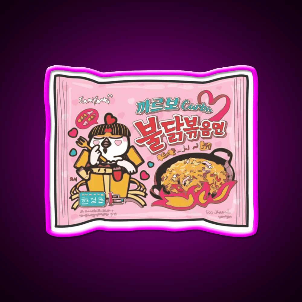 Samyang Carbonara Snack Food Led Neon Sign Rgb Color - Shineneon