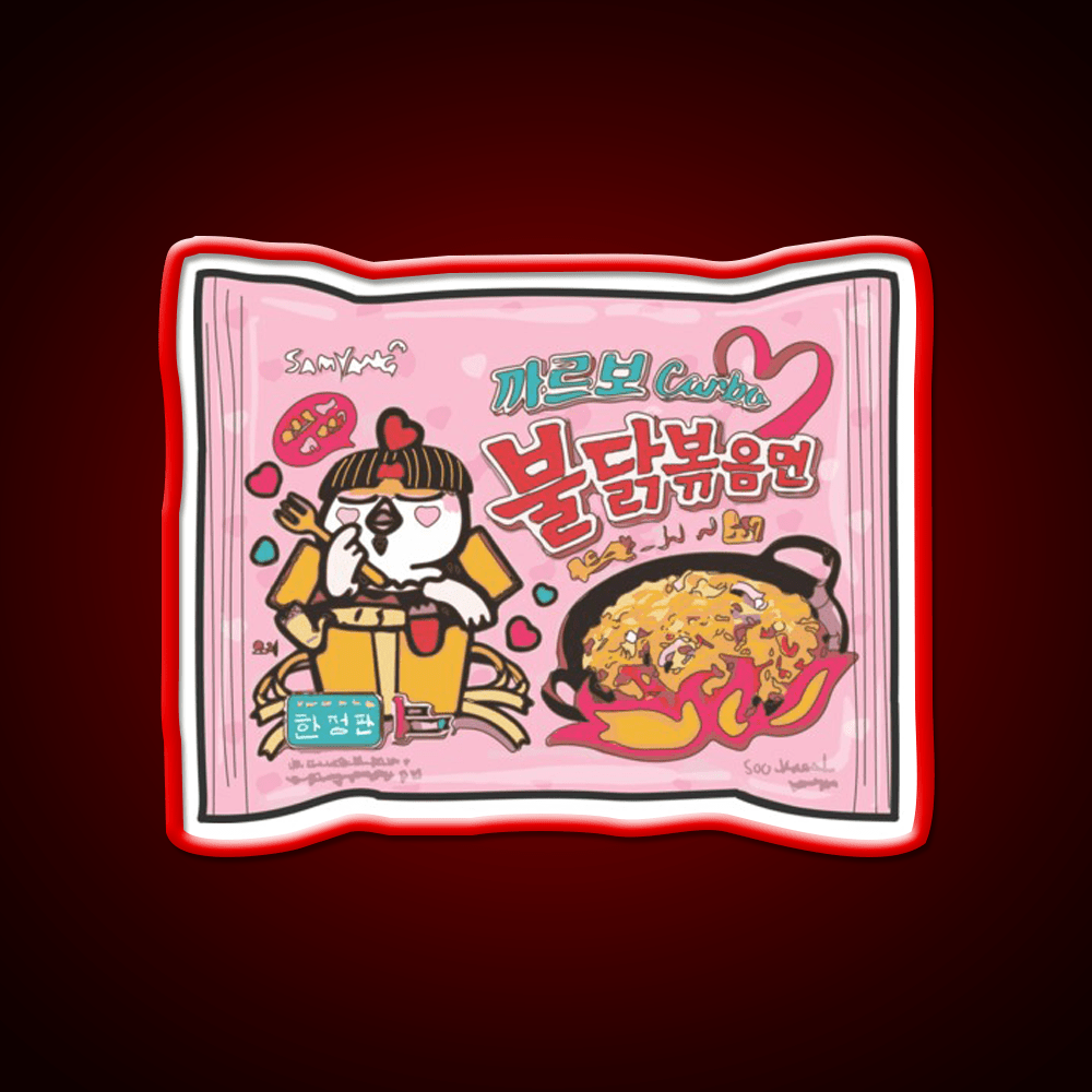 Samyang Carbonara Snack Food Led Neon Sign Rgb Color - Shineneon