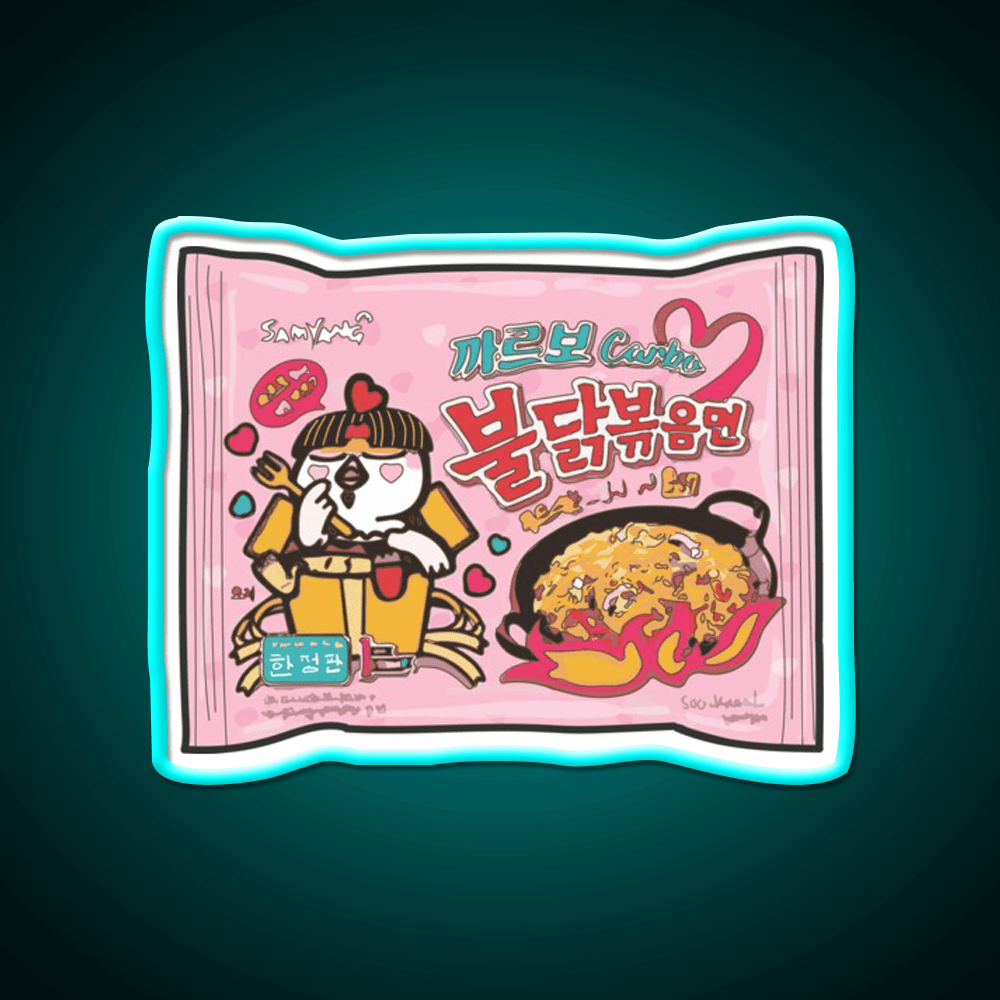 Samyang Carbonara Snack Food Led Neon Sign Rgb Color - Shineneon