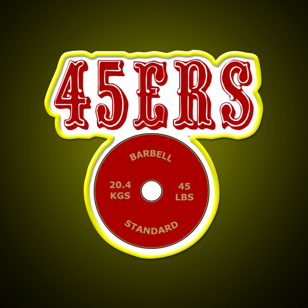 San Francisco 45Ers Gym Fitness Led Neon Sign Rgb Color - Custom LED neon sign front view