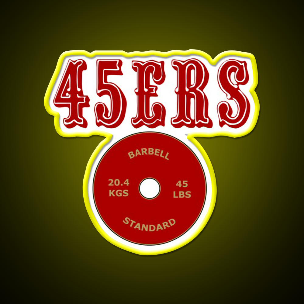 San Francisco 45Ers Gym Fitness Led Neon Sign Rgb Color - LED neon sign view 7