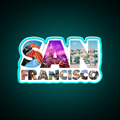 San Francisco Asian Cultural Led Neon Sign Rgb Color - Size and dimension reference