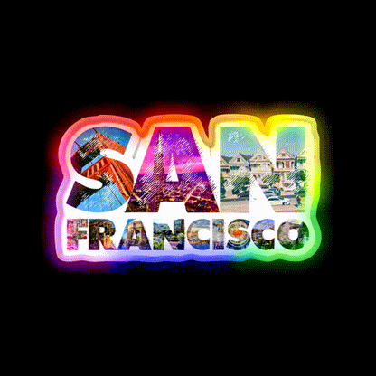 San Francisco Asian Cultural Led Neon Sign Rgb Color - LED neon sign close-up detail