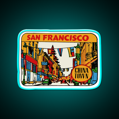 San Francisco Chinatown Asian Cultural Led Neon Sign Rgb Color - Size and dimension reference